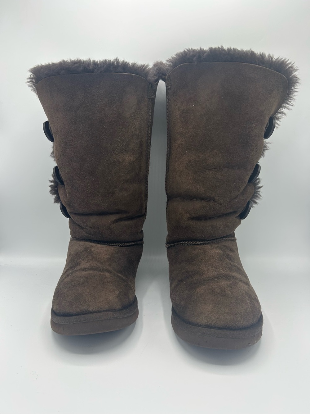 UGG Chocolate Brown Bailey Button Boots